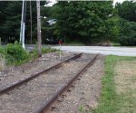 Facing west, crossing over State St. (Rte 413)